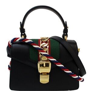 Gucci Sylvie Mini with Green & Red Web Stripe and Gold Hardware